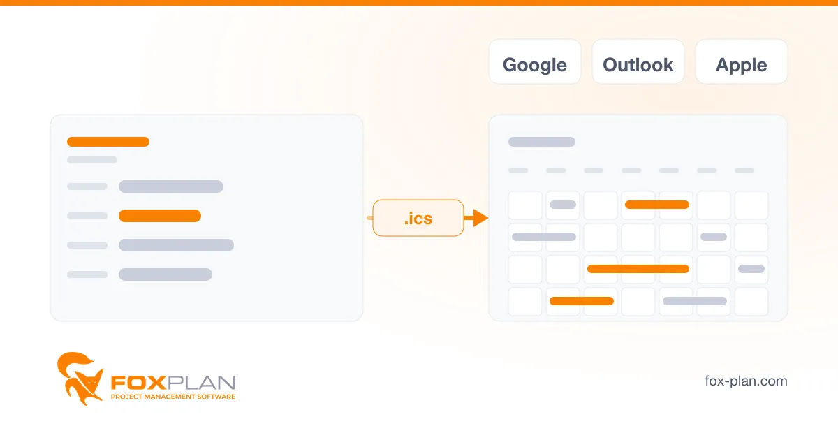 Sync FoxPlan with your calendar
